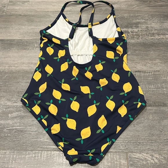 Hanna Andersson Black and Lemon Print One Piece Swimsuit 🍋 - Picture 6 of 8